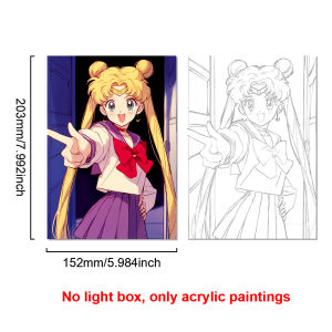 Bandai | Sailor Moon Character Cartoon LED Lights Jupiter Makoto Venus Minako and Usagi Tsukino Bedroom and Study Decoration Items