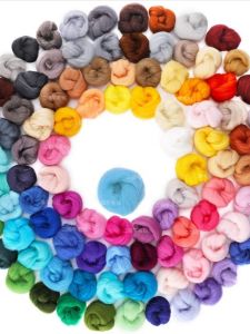 Colorful Wool Felt 10g Pack DIY Handmade Material White Base Australian Wool Fabric Home Sewing Crafts Wool Felt Pad