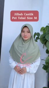 Hijab Bergo Sport Pet Tebal Size M /Jilbab Bergo Sport /Hijab Sport Instan /Hijab By CANTIK