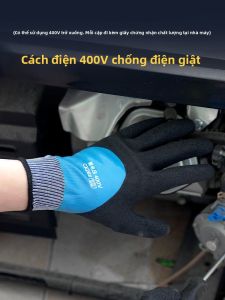 AIBUSISO | Găng Tay Cao Su Cách Điện cho Thợ Điện - Dày Chống Trượt Chống Mài Mòn