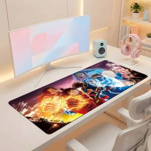 Bandai | One Piece Luffy Anime Gaming Mouse Pad Large Rubber Keyboard Desk Mat With 2MM Stitched Edge Design