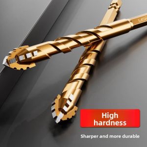 MONLEYTA | German Upgraded Four-Blade Sawtooth Eccentric Drill Bit For Tile Concrete High Hardness Dry Hole Drilling Special Electric Drill Head