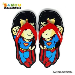 Sandal Lucu Sancu Jepit Anak dan Remaja Laki Laki Karakter Superman