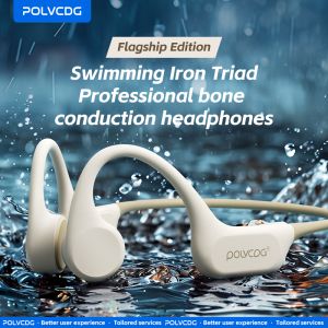 POLVCDG-X13 IPX8 Waterproof Swimming Bone Conduction Headset 32g Memory Bluetooth 5.4 Running Sports Headset With Microphone Dual Machine Connection Function