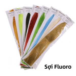 1 Gói Sợi Fluoro Siêu Mịn Dùng Làm Mồi Câu Cá Flashabou Tinsel Cho Mồi Streamer Cá Bass Cá Hồi Câu Cá Biển