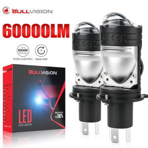 Bullvision 1PC H4 LED Lens Mini Bi Led Projector 800W Headlights CANBUS 9003 HB2 High Low Beam 6000K Motorbike Turbo Lamps