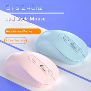 Wireless Mouse Battery Gamer Mouse Dual Modes Bluetooth-compatible 2.4G USB Mute Mice For Laptop Pad Tablet Macbook Mause
