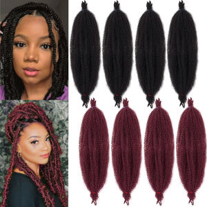 Afro Spring Twist Crochet Hair Pre-Separated Marley Braids Hair Extensions for Women synthetic Braids Afro Twist Braiding Hair