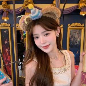 New Arrival Duffy Disney Birthday Hat Topper Headband Cute Party Bear Face Wash Hair Band Princess