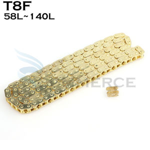 58/88/108/128/136/140 T8F Motorcycle Chain Golden Chain with Spare Master Link for 47cc 49cc Mini Dirt Bike Quad ATV Pocket Bike