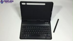 TRIPLEDI Case Samsung Galaxy Tab S8 11 inch SM-X700 SM-X706 Keyboard Wireless Bluetooth Flip Magnetic Casing Leather Folio Book Cover Sarung Pelindung Tablet Android Protektif Shockproof Stand Built-in