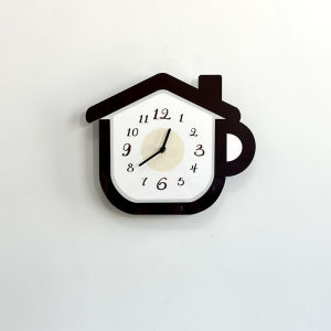 Modern Minimalist Wall Clock Decorative Silent Kitchen Dining Room Home Decor Clock Wooden Material Battery Powered Geometric Pattern