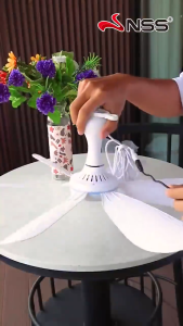 5V Ceiling Fan 6 Blades USB Charging Portable Hanging Silent Fan Wall Energy Saving Fan