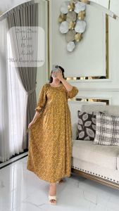 COD || Dress Monna Annisa || Dress Rayon Motif Panjang Terbaru || Daster Panjang Wanita Kekinian Virall Termurah