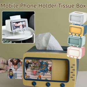 Mobile Phone Holder Tissue Box Multifunctional Creative Heightened Base Anti-slip And Wear-resistant Phone Holder