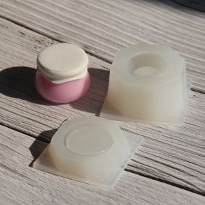 Mini Cute Pudding Jar Resin Molds with Lid Honey Jar Storage Box Epoxy Molds Silicone for Storage Bottle Epoxy Casting Craft
