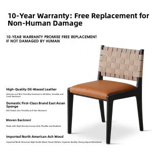 NANGUAHEZI | Vintage Style Wooden Dining Chair Comfort Soft Upholstered