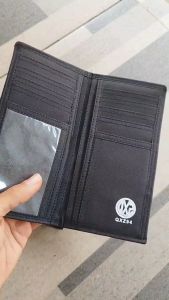 Dompet Pria Kulit Kanvas Motif Panjang Lipat Kartu Uang Polos Simple Murah