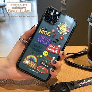 MASFEIL | Cute Womens Anti-drop Full-Cover Silicone Glass Phone Case