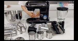 Multi-function Dough Mixer 1900W Electric Mixer Meat Grinder Blender Juicer with 6L Bowl