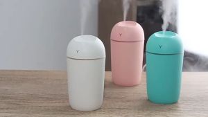 เครื่องทำความชื้นขนาดเล็ก 420ML เครื่องเพิ่มความชื้นในอากาศ ขนาดเล็กพกพาสะดวก ไม่มีน้ำ อัตโนมัติตัดไฟ