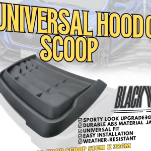 GCAO UNIVERSAL HOOD SCOOP CAR AIR FLOW INTAKE BLACK (12189)
