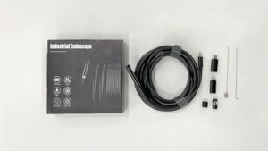 Kamera Endoskopi Android USB 3in1 8 LED Full HD1200P IP68 1600*1200 Semi-rigid Cable 2m Kamera Video Inspeksi Mikro Borescope