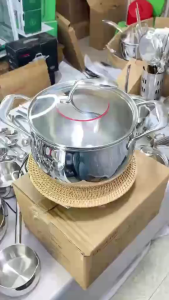 Nồi inox OYATTON nồi nấu canh soup nồi inox nhỡ nồi inox 20cm nồi 20cm nồi canh nồi bếp từ