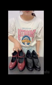 Size 35-41 Women's Fashion Soft Sole Leather Shoes High Heels JK Sandal Retro Mary Jane Shoes