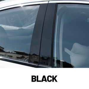 Glossy Black Carbon Fiber Window Door Deal B C Pillar Post Cover Sticker For Ford Ranger 2023-2024