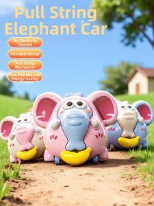 WEIBAI | Pull Line Walking Elephant Toy Car