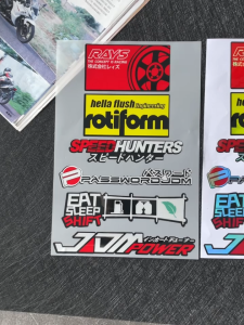 JDM Power Japanese Sticker SPEED HUNTER RAYS Car Window Body Reflective Waterproof Vinyl Decal