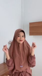 Hijab Fatima Instan Sporty Jersey Jilbab Instan Bergo Hamidah Geblus Model Pinguin Terbaru