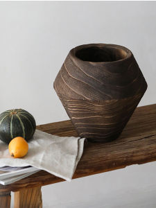 Vintage Zen Wooden Vase