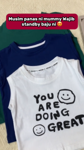 Baju Baby Boy 9M-8Y Kids Boy T-Shirt Sleeveless Wide Shoulder Vest Shirt Baju Budak Lelaki Baju Jalan Raya Merdeka