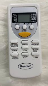 Điều khiến máy lạnh REETECH nút cam . Remote điều hòa REETECH . Tặng pin
