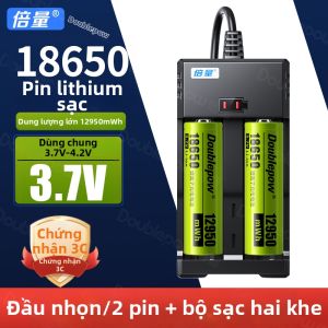 Doublepow | Pin Sạc Lại 18650 Dung Lượng Cao 3.7V Đạt Chuẩn 3C