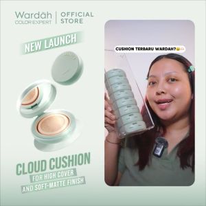 NEW! Wardah Colorfit 5D Blur Cloud Cushion Matte Finish Tahan Lama Hingga 18 Jam dengan SPF 50 PA+ Nano-Hyaluron dan CICA | Menyamarkan Pori dan Tekstur Wajah | Menyatu Dengan Warna Kulit Seharian | Non-Comedogenic dan Non-Acnegenic - High Coverage