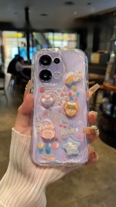 OPPO Reno 13 12 11 10 5G Case OPPO Reno 13 12 11 10 Pro 5G Case OPPO Reno 13F 12F 11F Clear Shockproof Jelly Case with Camera Protector Diy Cream-edged Three-dimensional Doll Transparent Anti-drop Phone Case