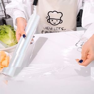 Roll Plastik Penutup Paket Makanan Anti-bau 10 Meter - Warna Putih Transparan