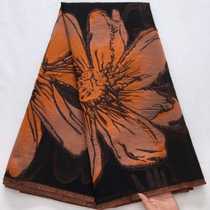 Luxury High Quality African Nigerian Tulle Lace Fabric Organza Party Dress Brocade Jacquard French Lace Stitching 5 Yards S4387