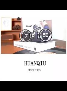 Bicycle Shaped Flip Clock Table Decorative Timepiece
