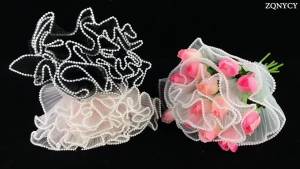 Cuộn Lưới Voan Hoa Tulip Hồng Ngọc Trai Dùng Gói Quà Bó Hoa Trang Trí Bóng Bay Bobo Sinh Nhật Đám Cưới Kỷ Niệm Tiệc Tùng