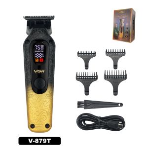 VGR | Máy Cắt Tóc Nam VGR V-879T Chuyên Nghiệp Lưỡi Dao T 7500 Vòng/Phút Màn Hình LED Pin 1500mAh Thời Gian Sử Dụng Lâu Dài