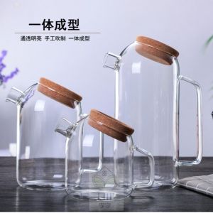 ท่อสูบน้ำเย็นความจุขนาดใหญ่ที่ทนต่อความร้อนสูง แก้วน้ำเย็นสำหรับใช้ในครัวเรือน ชุดแก้วน้ำเย็นสำหรับตั้งชา ท่อสูบน้ำเย็น