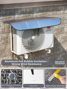 YIMING | Magnetic Sunproof Heat Insulating Waterproof Dustproof Anticorrosion Air Conditioner Cover