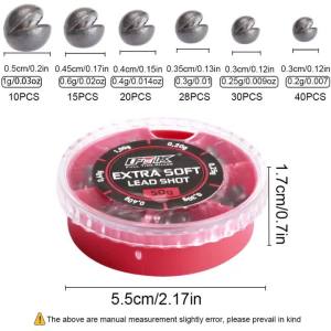 Bộ 143 Chiếc Chì Câu Cá 6 Kích Cỡ Có Thể Điều Chỉnh Thiết Kế Tách Rời Dùng Cho Câu Cá Nước Ngọt/nước Mặn