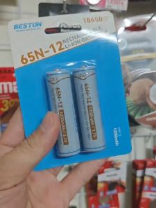 Vĩ 2 Pin Sạc Beston 18650 3.7V 1200mAh  1500 mAh Lithium Li-on ĐẦU NHỌN sạc pin 3.7v M7001
