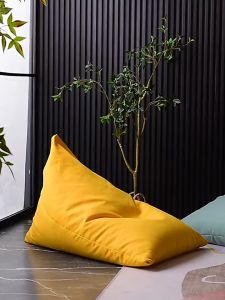 【24 Hours Shipped】Triangle Bean Bag Sofa Japanese Tatami Floor Seating Space-Saving+with filling