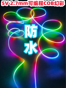 Cob Magic Color Running Water Horse Light Strip 5V over Narrow Board 2.7mm Dispensing Waterproof Programmable LED Thin Linear Light Bar